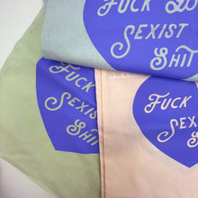 Load image into Gallery viewer, Fuck your sexist shit Pastel tote bags
