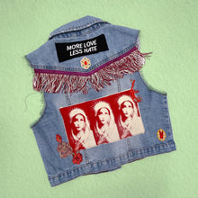 Load image into Gallery viewer, ONE OF  A KIND denim upcycled vest
