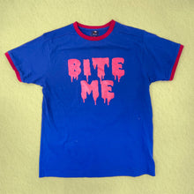 Load image into Gallery viewer, Bite me glitter Hand-printed Cotton T-shirt
