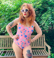 Load image into Gallery viewer, Romeo and Juliet Baz Lurhman inspired One-Piece Swimsuit
