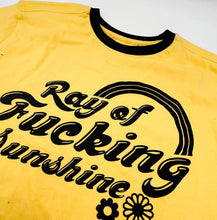 Load image into Gallery viewer, Ray of Fucking Sunshine Hand-printed Cotton T-shirt
