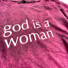 Charger l&#39;image dans la galerie, God is a Woman Screen Printed Acid Wash Crop T-shirt

