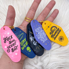 Load image into Gallery viewer, The Sassy and Sardonic Club - Motel Keychain Collection
