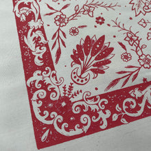 Load image into Gallery viewer, Ornamental Art Nouveau - hand illustrated screen printed 100% cotton scarf / bandana
