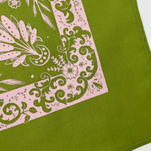 Lade das Bild in den Galerie-Viewer, Ornamental Art Nouveau - hand illustrated screen printed 100% cotton scarf / bandana
