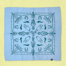 Carica l&#39;immagine nel visualizzatore di Gallery, Mediterranean Witch Amulets, Talisman &amp; Protection Symbols Cotton Bandana/Scarf

