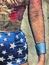 Load image into Gallery viewer, Wonder Woman 4 Colour Cmyk photorealistic hand print ringer vintage tshirt summer girl power - ScreenGirl Merch
