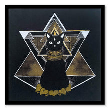 Load image into Gallery viewer, Holy Cat Series - Opal | hand screen printed art print limited edition - ScreenGirl Merch

