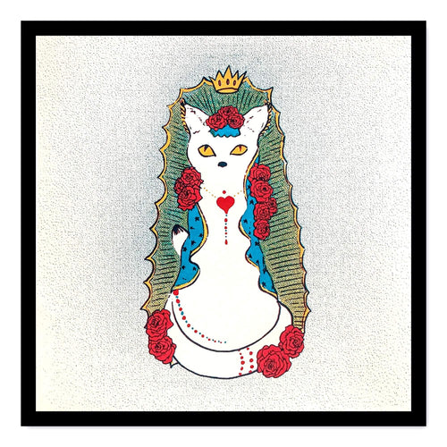 Holy Cat Series - Chantilly | hand screen printed art print limited edition - ScreenGirl Merch