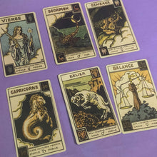 Load image into Gallery viewer, Astrological Tarot Deck, Le Tarot Astologique | Muchery | Zodiac vintage facsimile reproduction - ScreenGirl Merch
