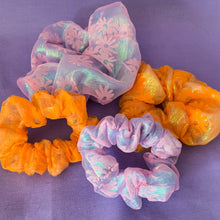 Load image into Gallery viewer, Magical flower power organza scrunchies - hand made - ScreenGirl Merch
