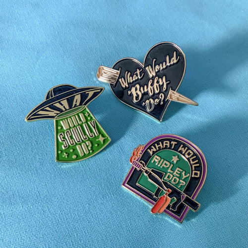 Ultimate pin Trio | What would Buffy Scully Ripley do? Enamel Pins special offer - ScreenGirl Merch