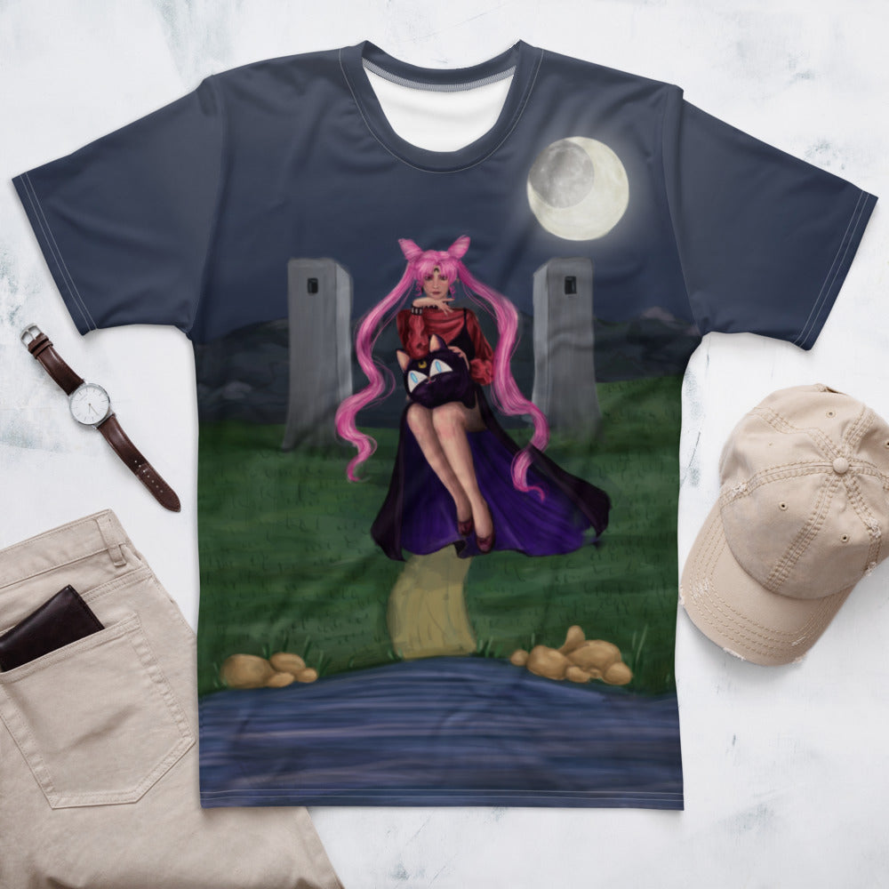 The Moon Dark Lady Black Lady from Sailor Moon Anime Printed T-Shirt