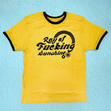 Charger l&#39;image dans la galerie, Ray of Fucking Sunshine Hand-printed Cotton T-shirt
