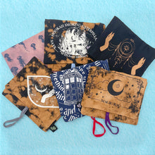 Lade das Bild in den Galerie-Viewer, Handmade Tie Dyed Pouch - Tobacco/Make up/Tarot Cards
