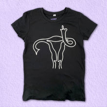 Load image into Gallery viewer, Angry Uterus Feminist Solidarity Screen Printed T-shirt
